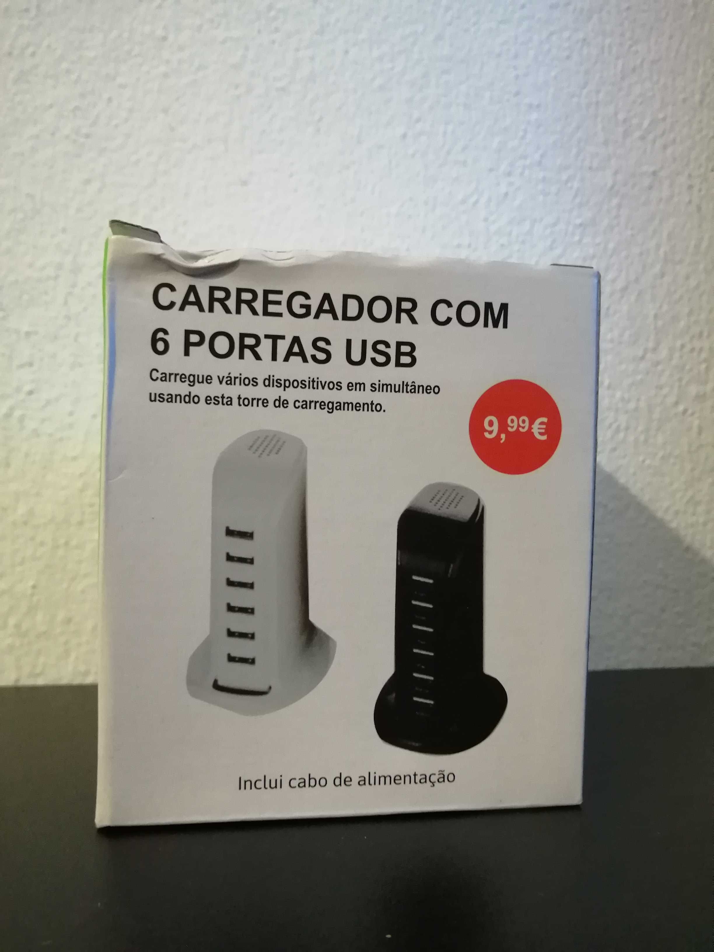 Carregador com 6 portas USB