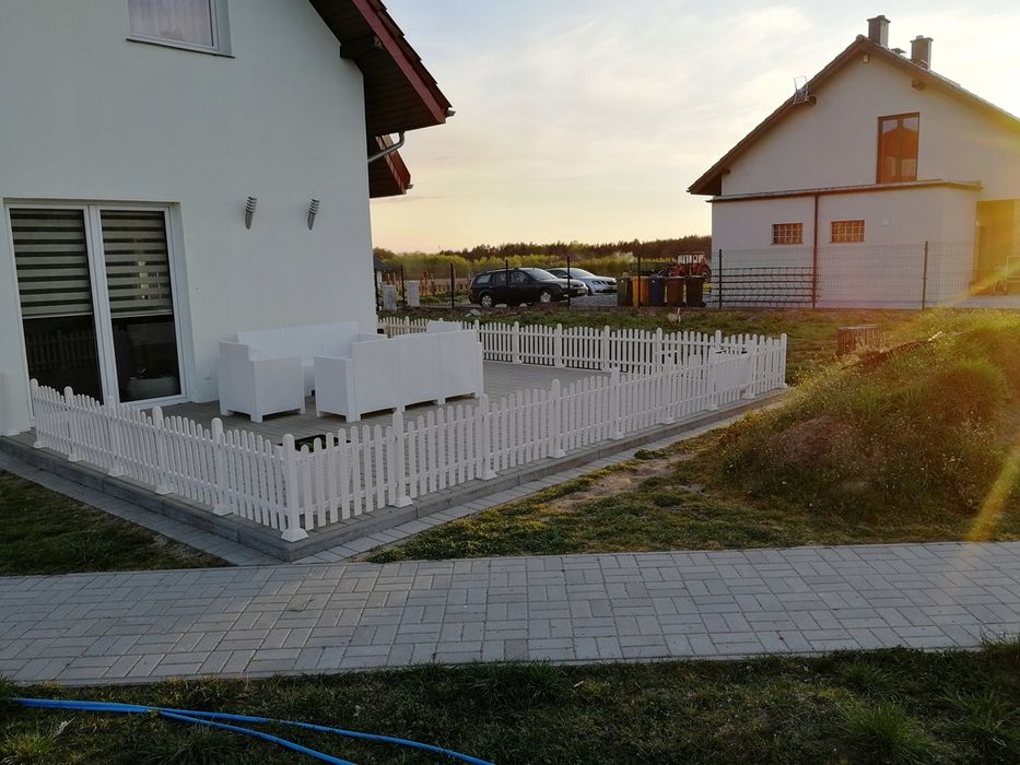 Płotek Ogrodowy Podstawy 80x53cm Drewno Barowy Ogródek piwny