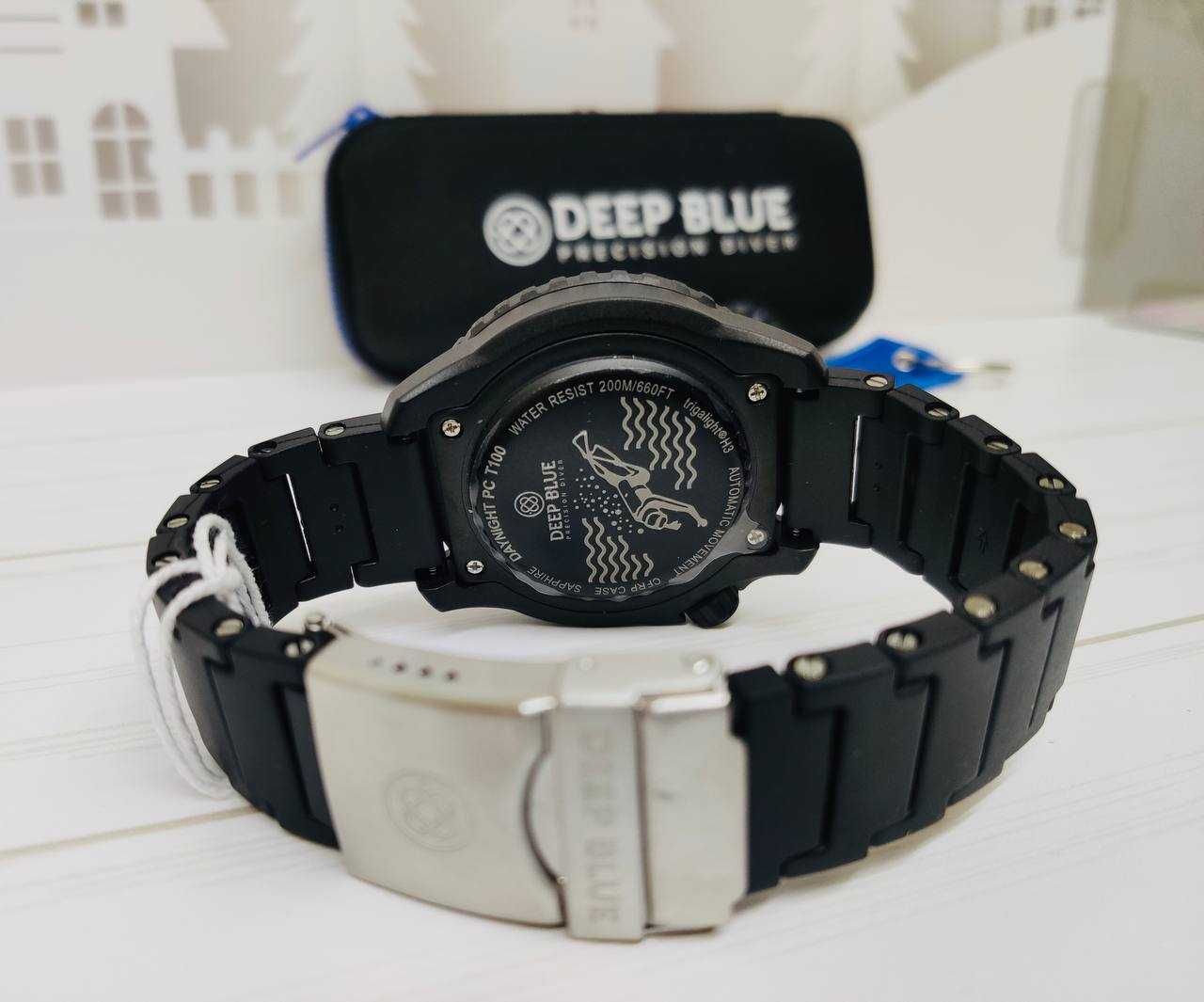 НОВІ Seiko Deep Blue військові тактичні армійські часи з компасом