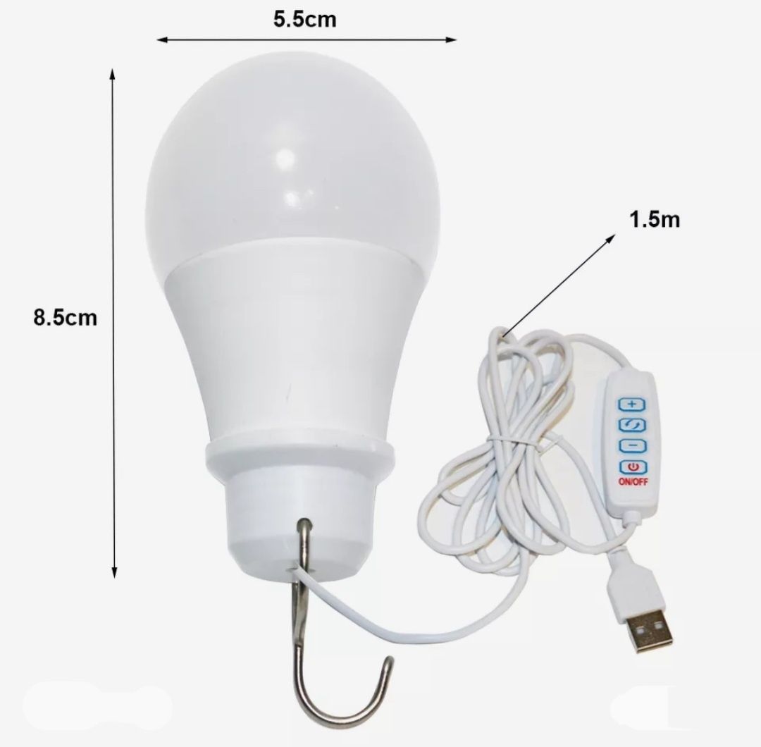 Лампочка на USB 5В 7W. Регулируемая яркость от 0.04 до 0.7А
