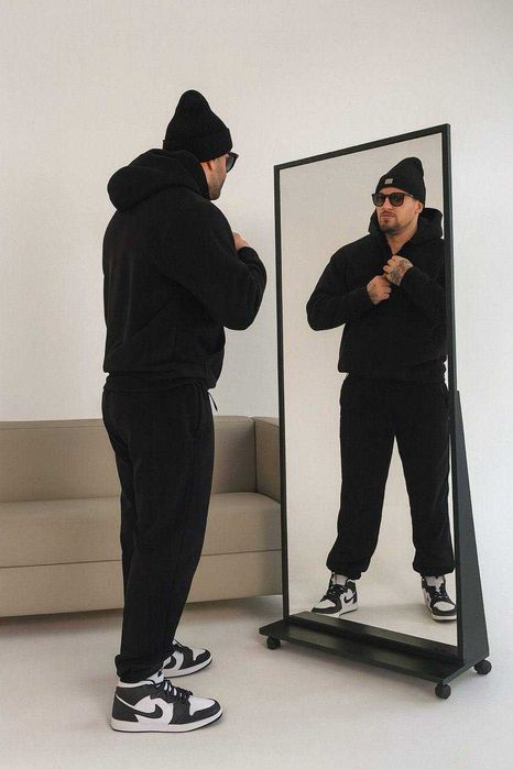 Не кошлатится! Теплый зимний мужской костюм на флисе 3 цвета