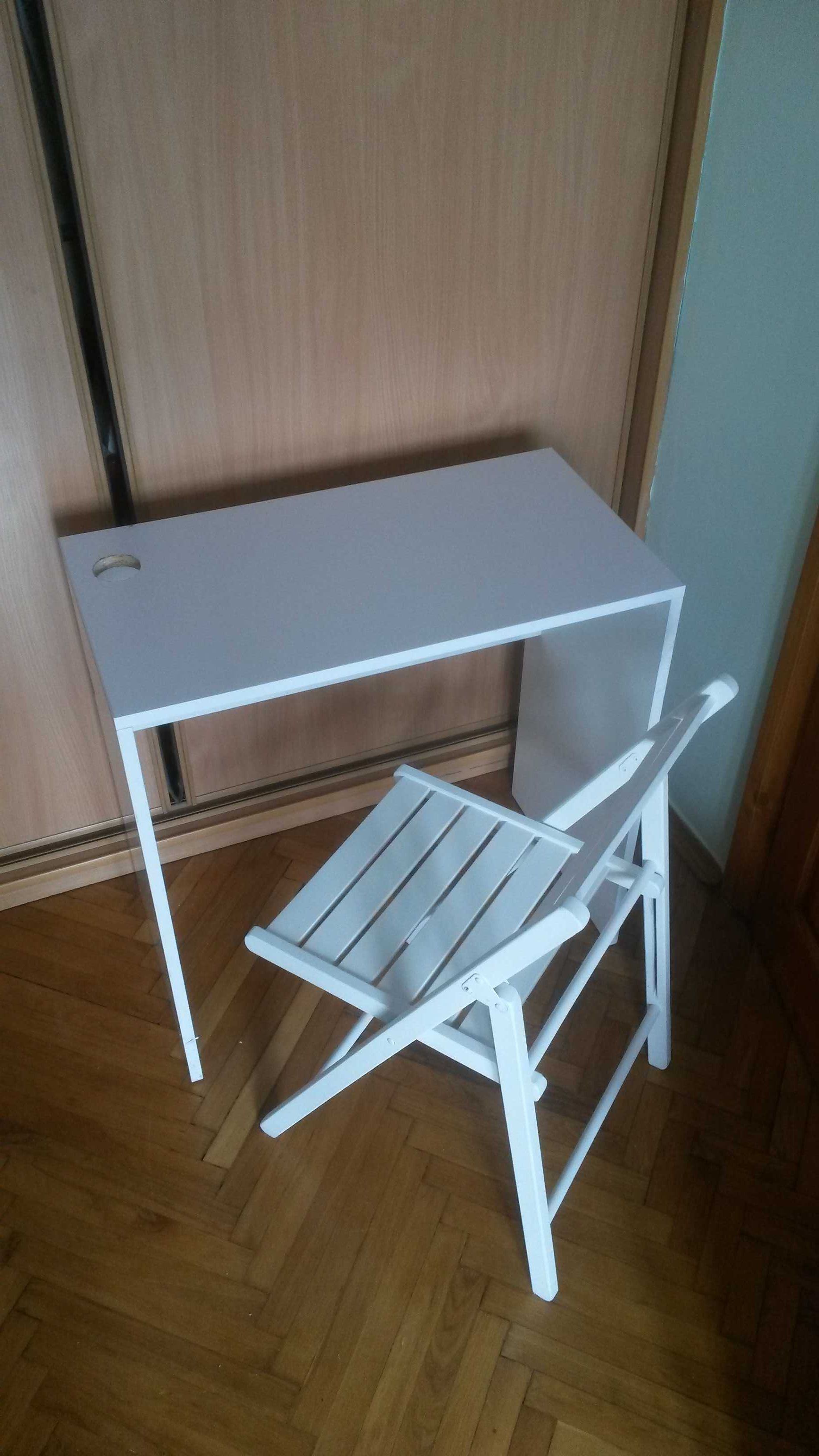 Комплект офісний стіл білий +крісло стул стол стілець крісла