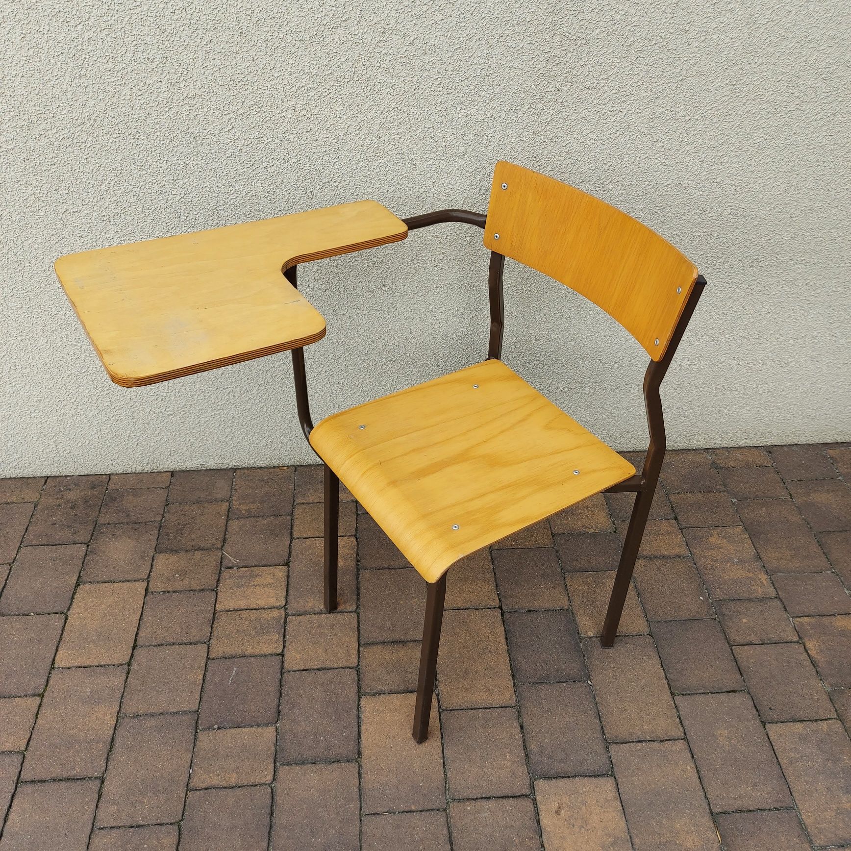 Ławka szkolna, krzesełko szkolne krzesło ze stolikiem, studenckie