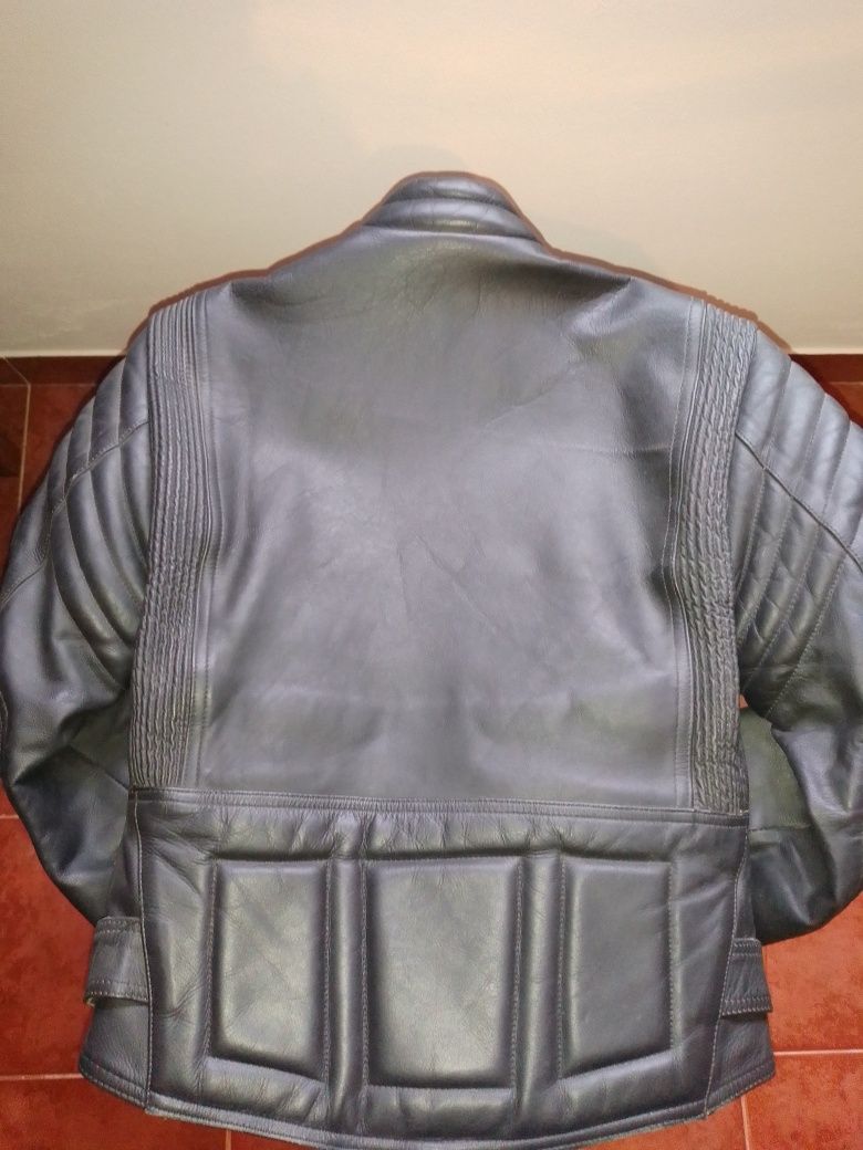 Casaco Motard M/L em pele excelente