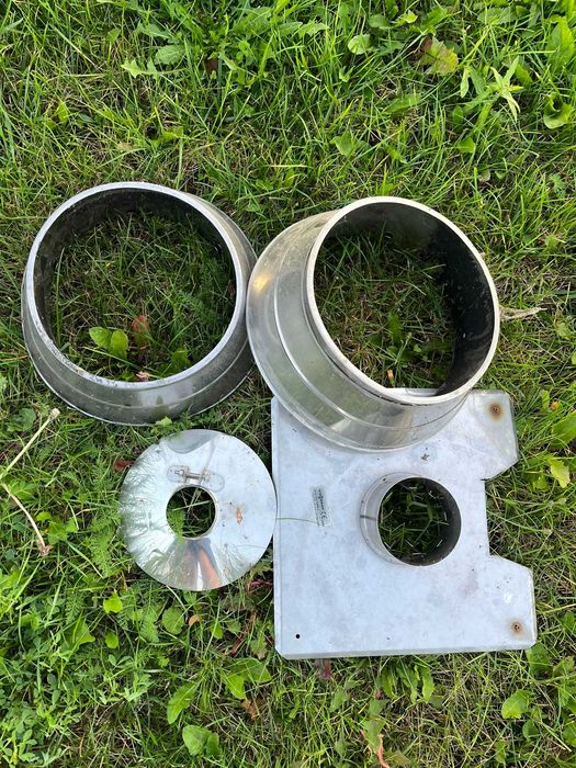 Przejście dachowe stożkowe, płyta montażowa z króćcem, kołnierz