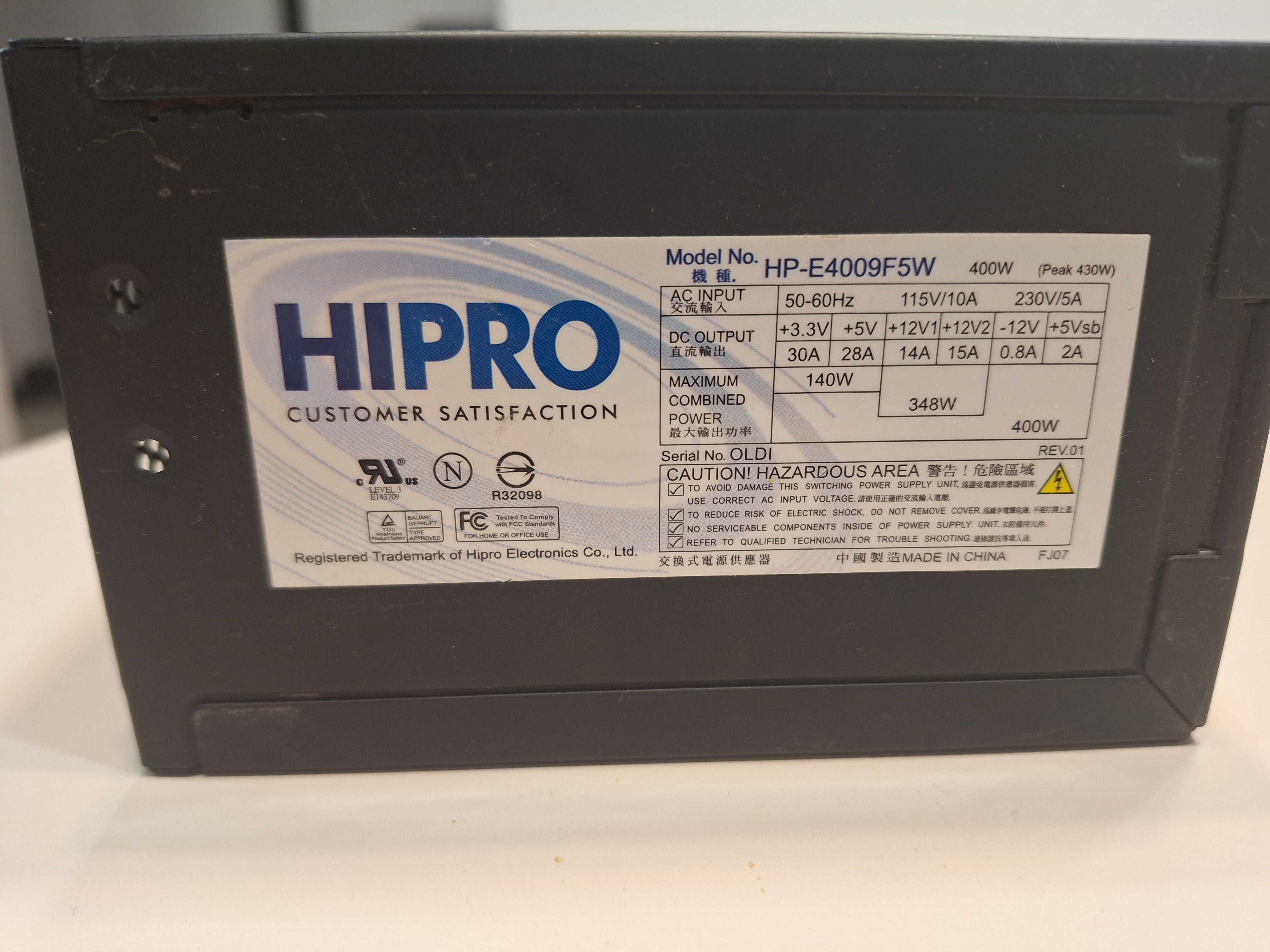 Блок живлення hipro hp e4009f5w 400w 6 pin під відеокарту 6-pin PCI-E
