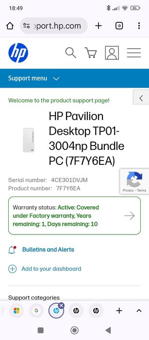 HP Pavilion TP01-3004np I5  i5-12400 (up to 4.4 GHz with Intel®
HP Pav