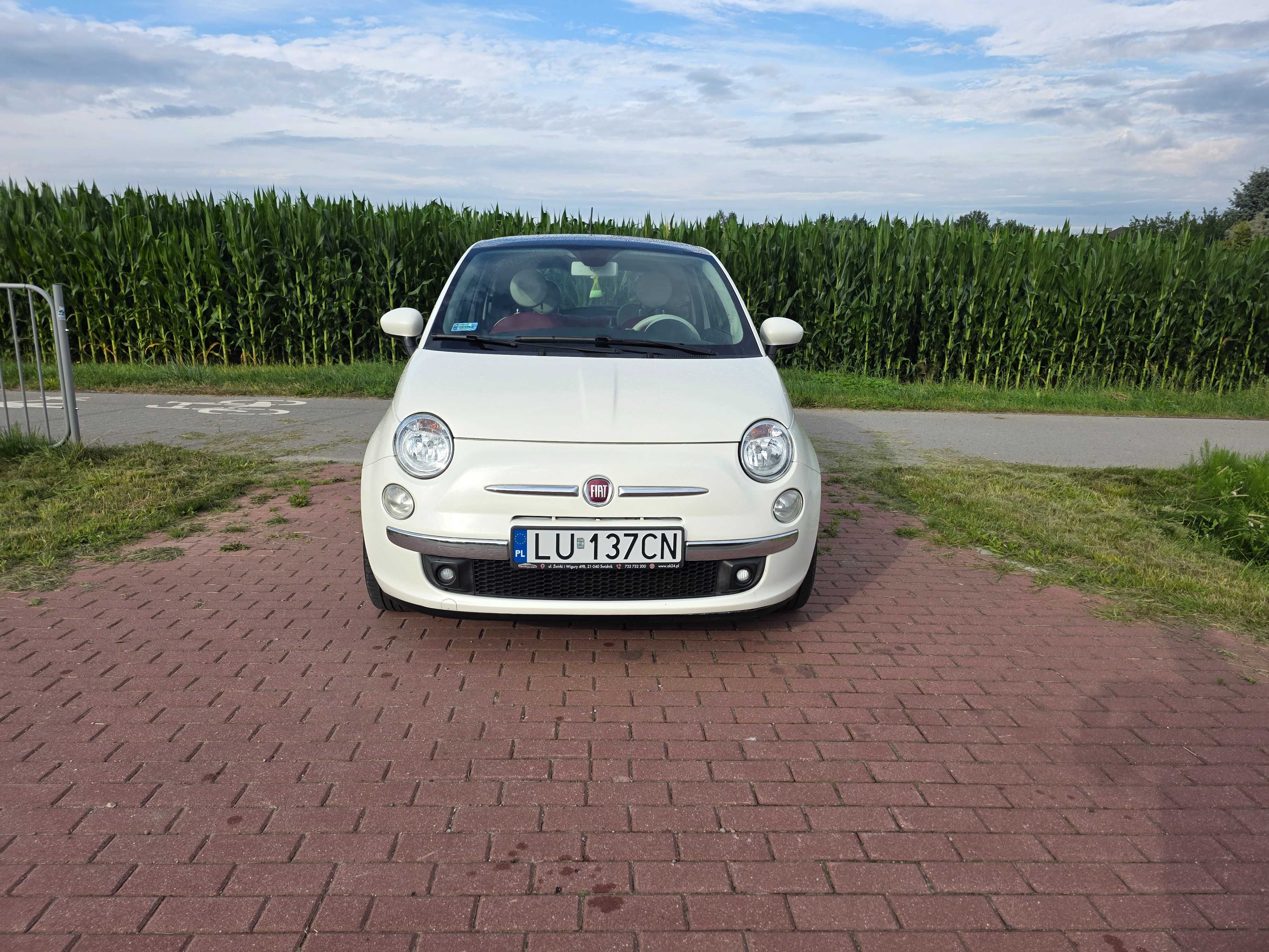 Fiat 500 0.9 Twinair 105KM Biała perła,klima, panorama,mały przebieg