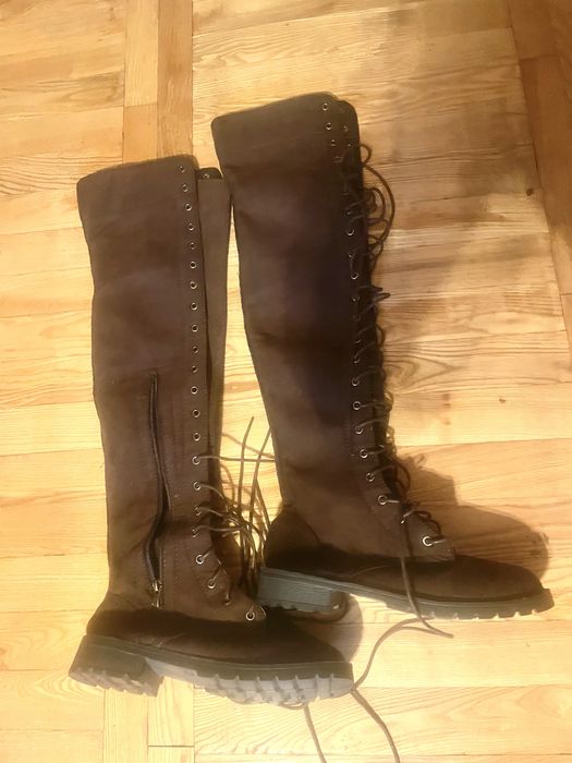 Ботфорти чоботи коричневі розмір 37-37,5