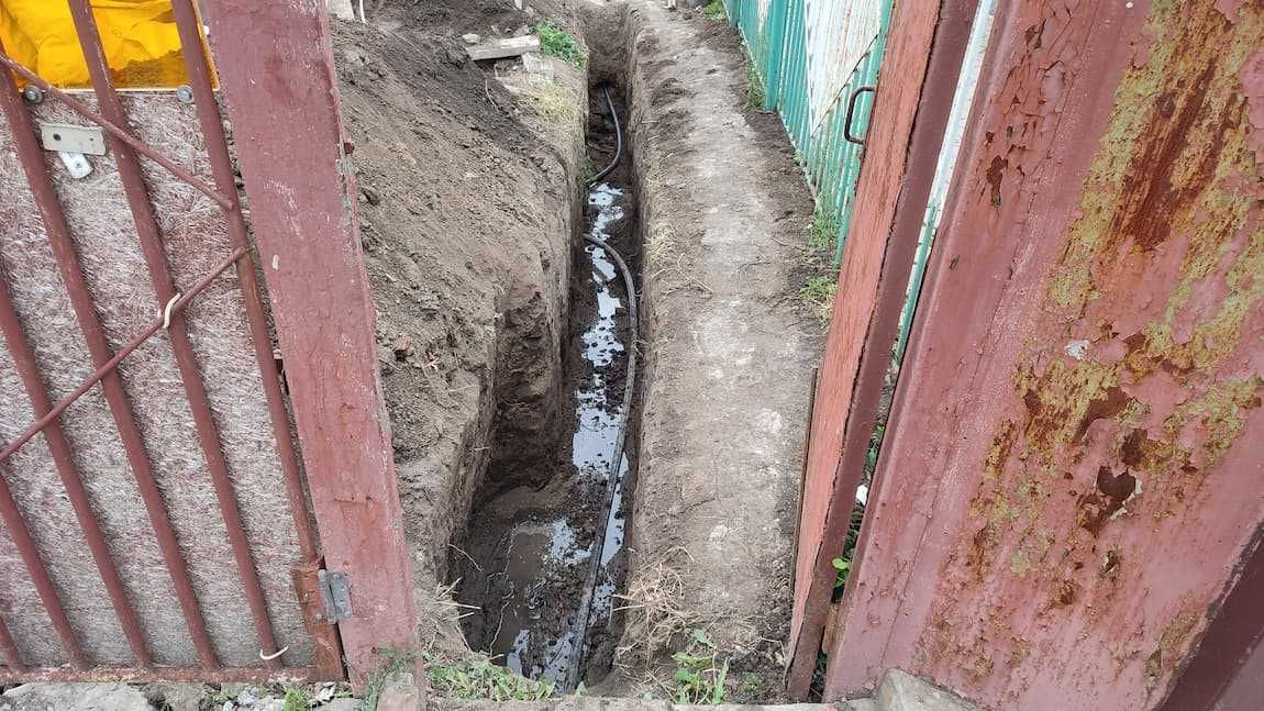 Монтаж водопровода и канализации, Врезка в трубу, Прокол грунта