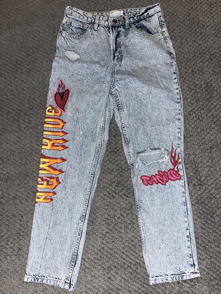 Spodnie mom jeans bershka stan idealny rozmiar S 36