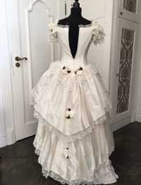 CYMBELINE piękna suknia ślubna, kolor ecru.