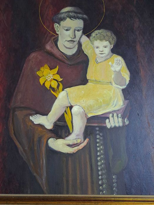 obraz św. święty Antoni z Padwy z dzieciątkiem Jezus 90 x 75 cm
