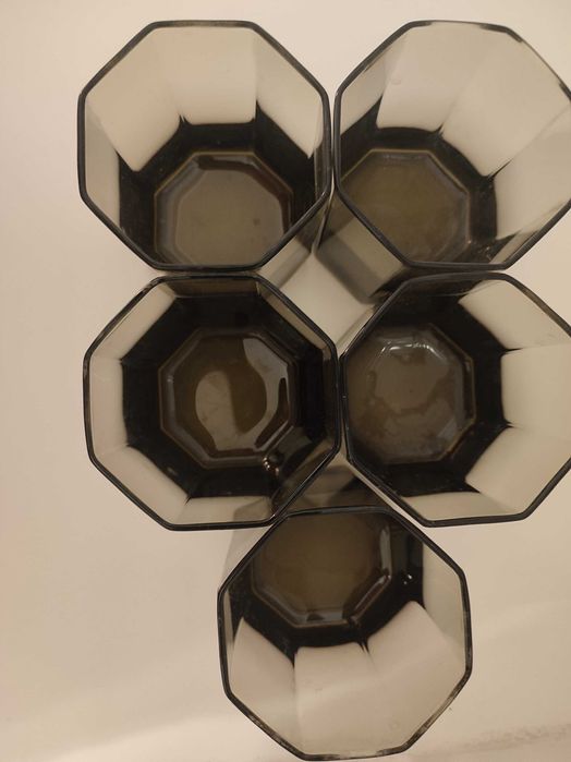 Стакани склянки димчатого кольору набір 5шт