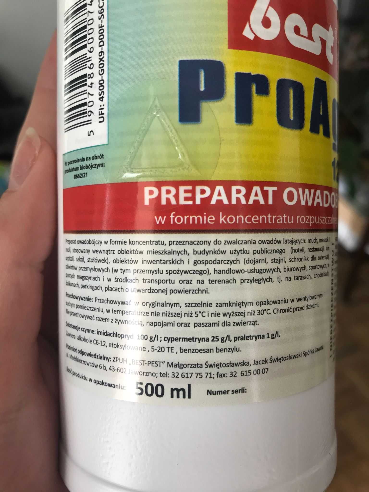 Preparat owadobójczy ProAgro - koncentrat