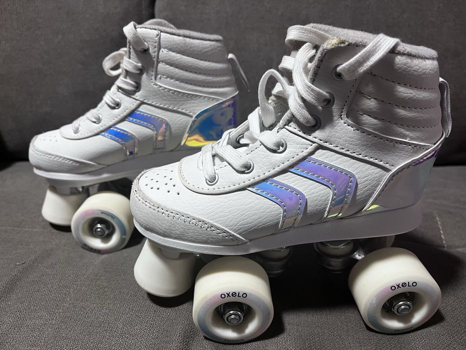 Patins de 4 rodas + proteções