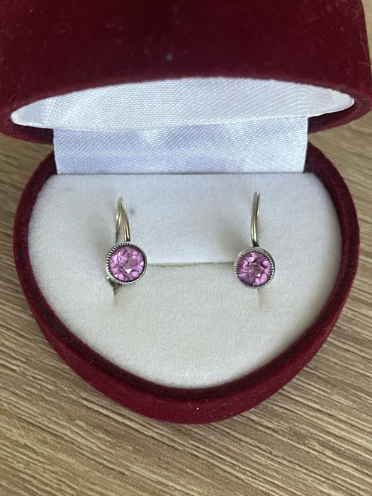 Серебряные серьги 875 СССР