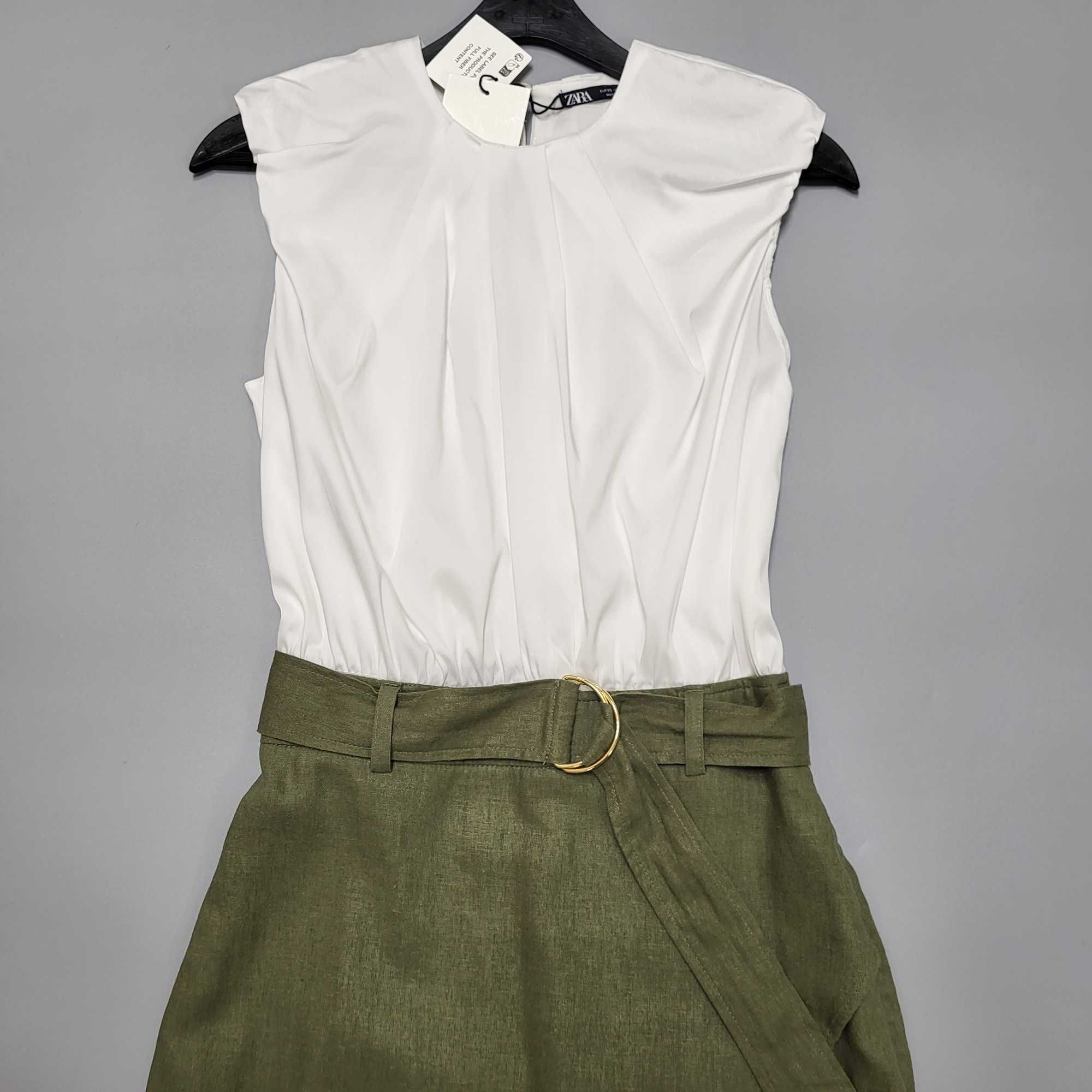 Контрастна сукня міді Zara - XS, S, M