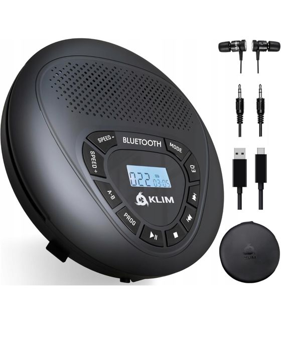 Bluetooth CD Player z głośnikami – przenośny odtwarzacz CD