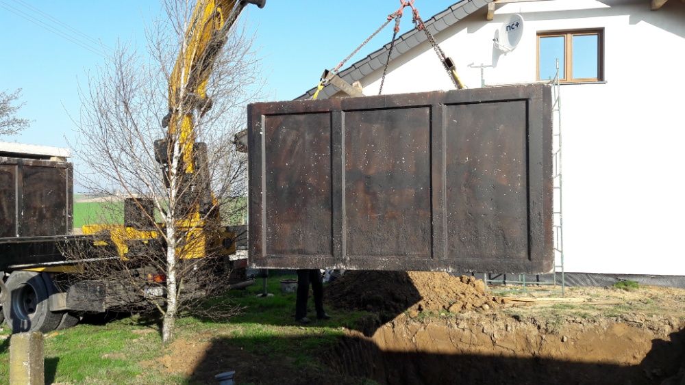 Zbiorniki betonowe szambo 8m3 z najazdem. Szamba gnojówki deszczówki