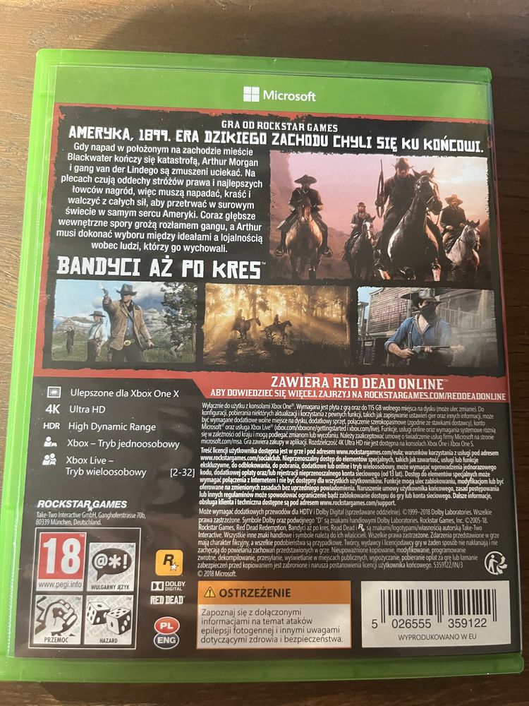 Gra Red Dead Redemption II na konsole Xbox one