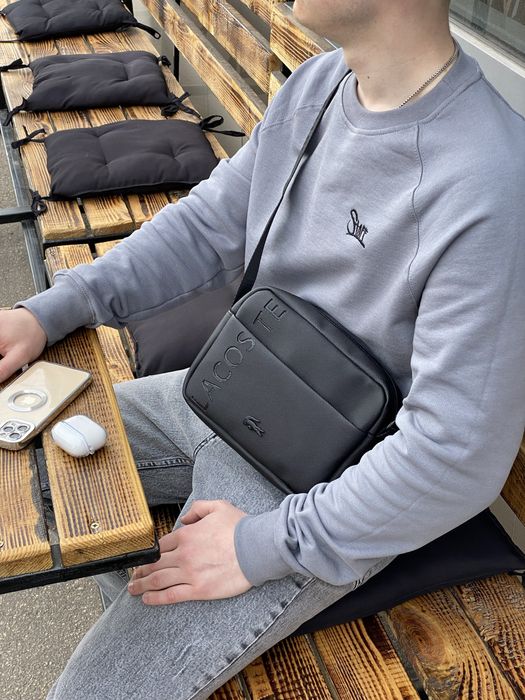 Чоловіча сумка Lacoste мужская сумка мессенджер барсетка через плечо