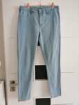H&M Skinny High Waist Ankle jeansy niebieskie damskie L