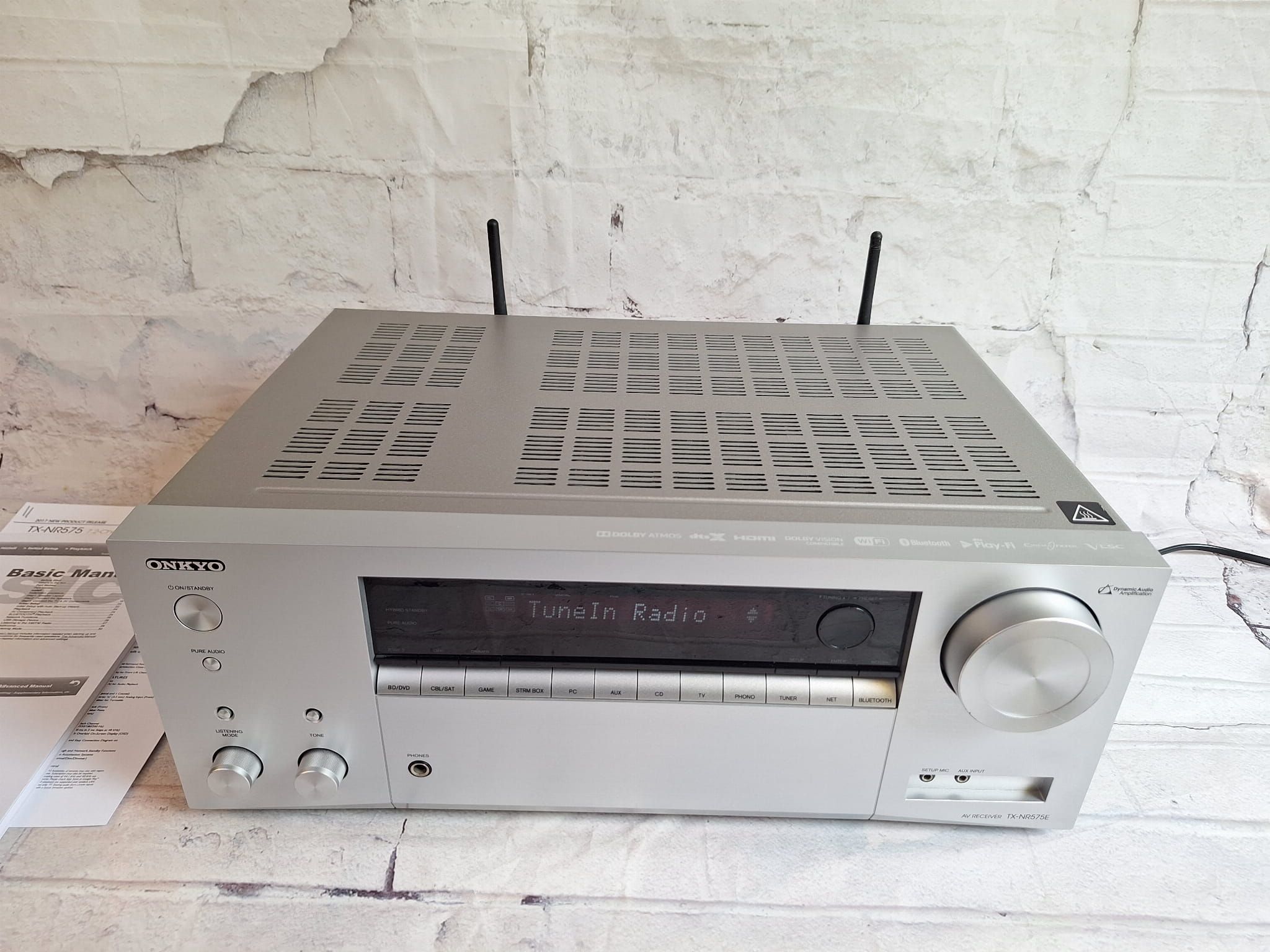 7.2 Onkyo TX-NR575 4k60p Dolby Atmos Vsion HDR BT Wi-Fi