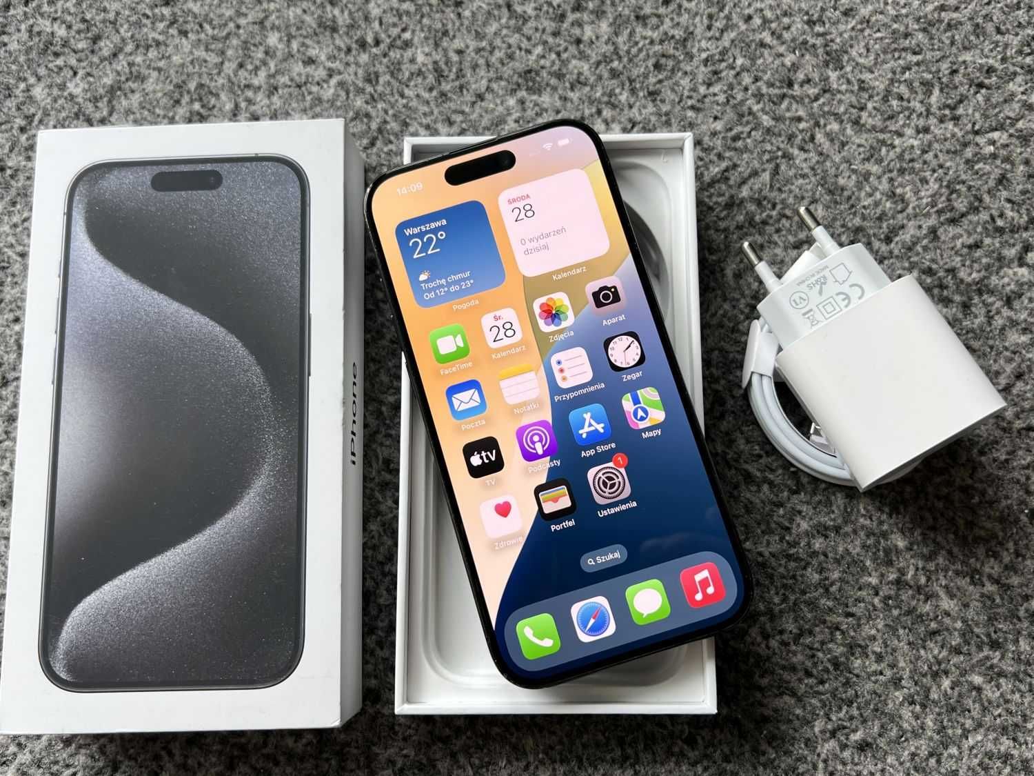 iPhone 15 Pro 256GB PACIFIC BLUE Titanium Niebieski Bateria 96% Gwaran
