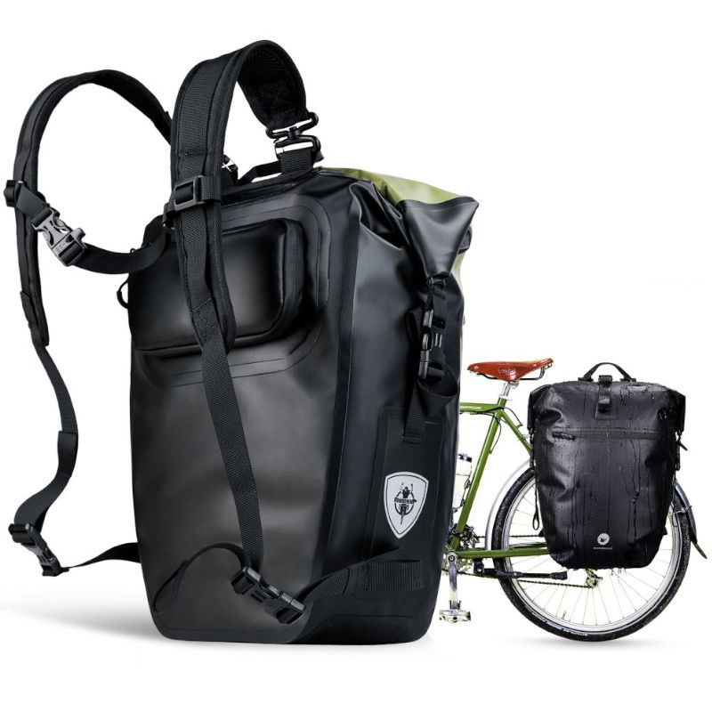 Sakwa Rowerowa Boczna Na Bagażnik Plecak 2W1 Rhinowalk X21669Bk 27L