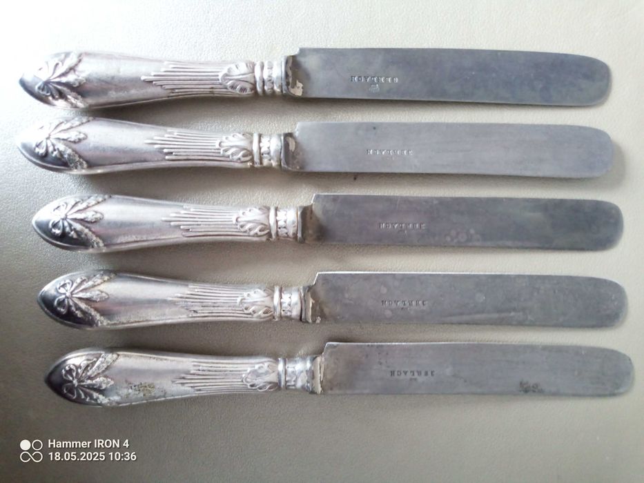 Stary Gerlach- Noże obiadowe- fason z kokardką- około 1900 rok