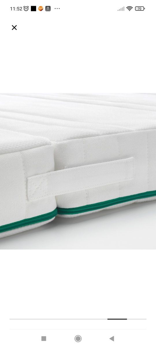 OMSINT IKEA materac na łóżeczko rozsuwane 80x200