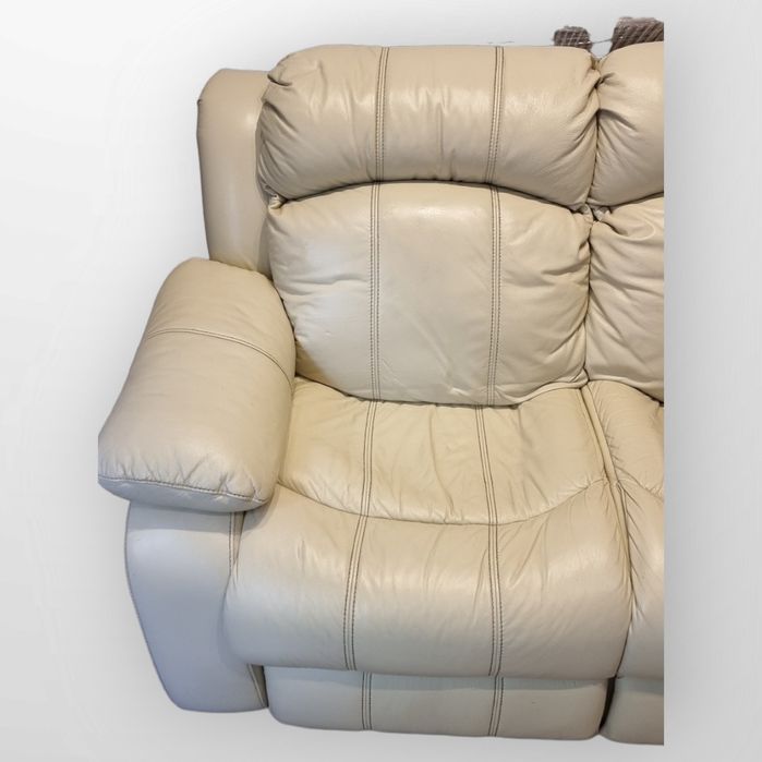 Kanapa skórzana premium, rozkładana 220x98x98 cm