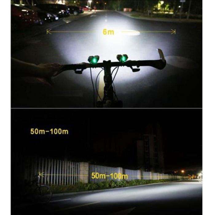 Luz led (Farol)  + bateria + carregador 12000lmBicicleta +