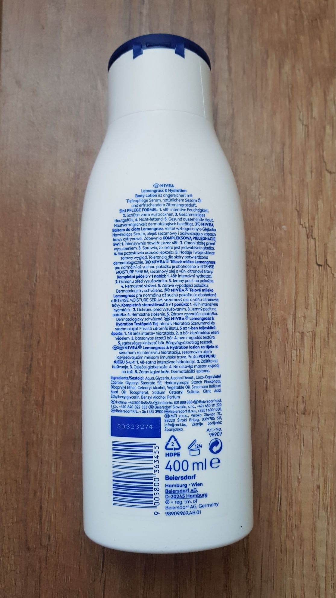 Nivea balsam do ciała 5w1 trawa cytrynowa 400ml