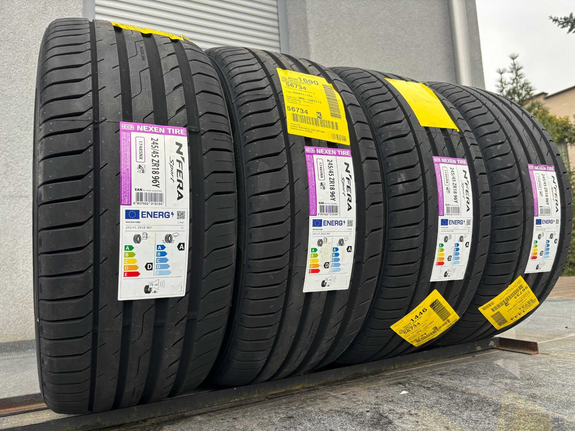 4szt letnie 245/45R18 Nexen Sport 96Y D,A,71db 2024 rok! gwarancja