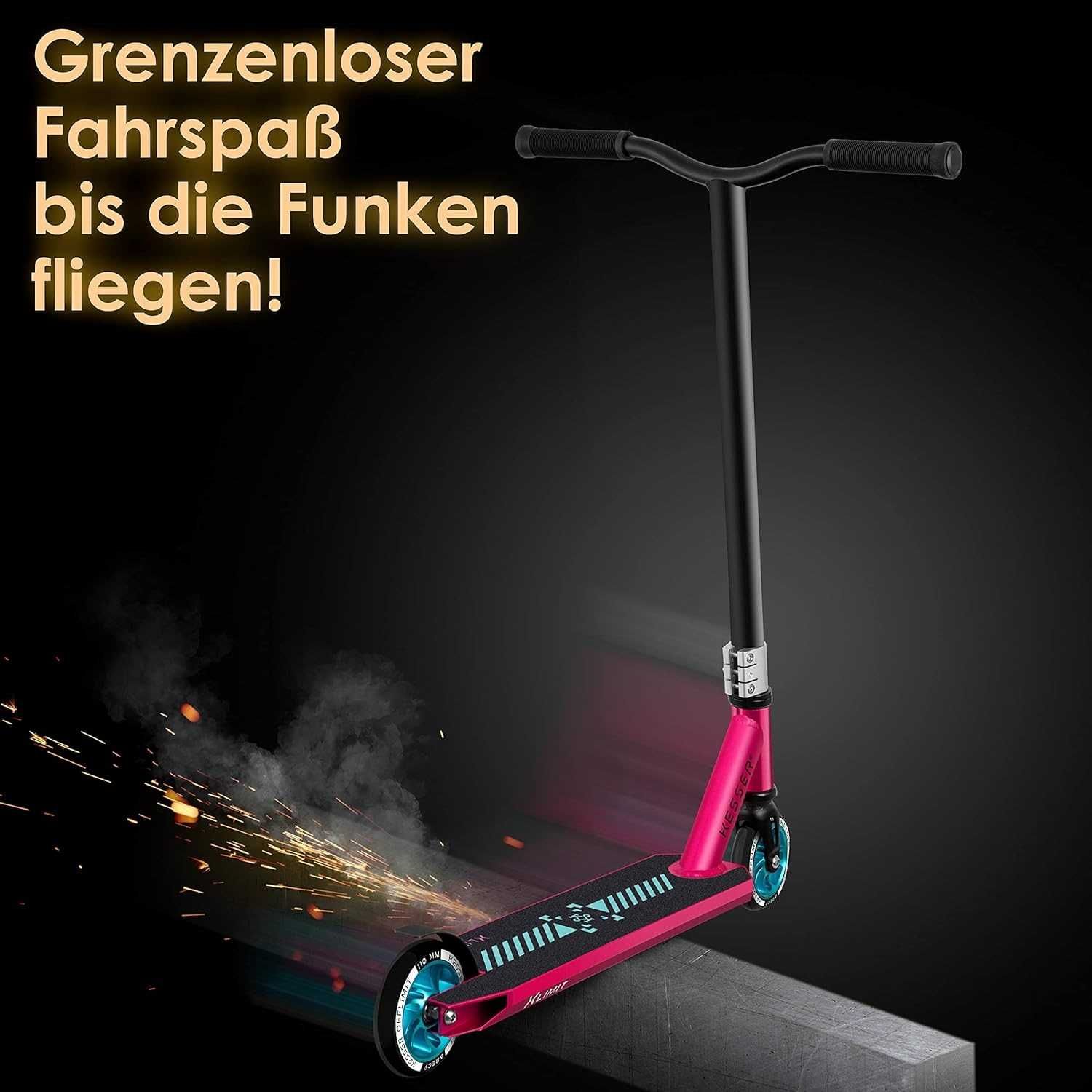 Nowa hulajnoga wyczynowa /KESSER X-Limit / 100kg / Fun Scooter !4235!