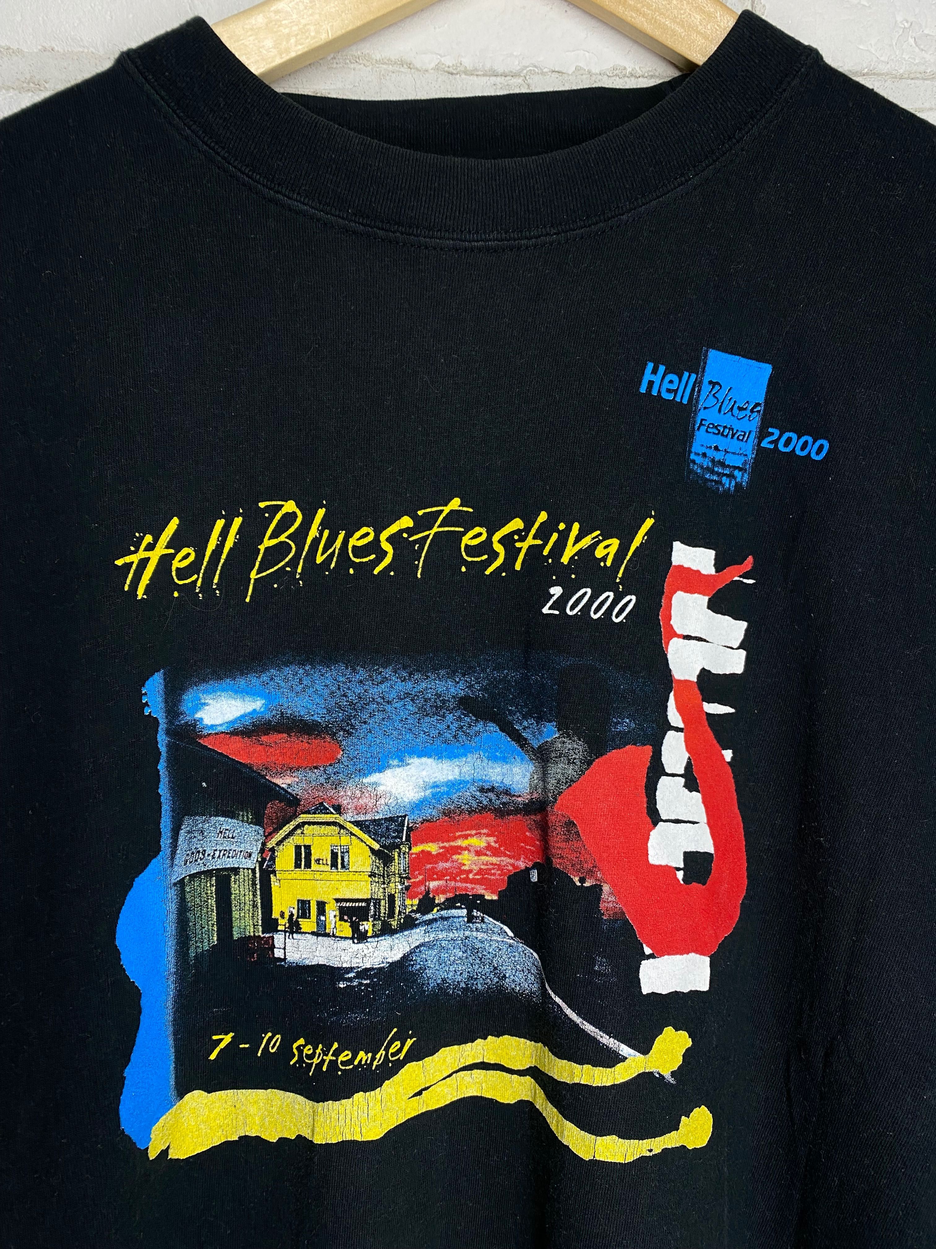 T-shirt vintage hell blues festival 2000