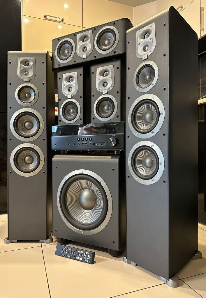 Kino Domowe JBL Yamaha Kolumny ES Amplituner Subwoofer Aktywny JBL 250