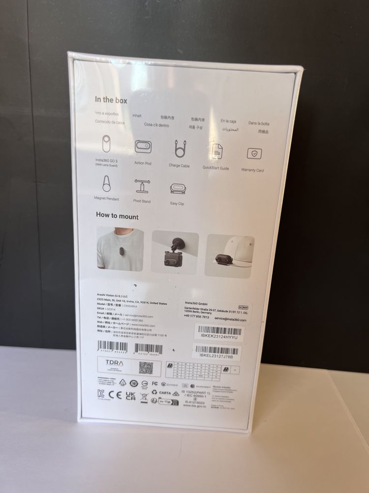 Екшн камера Insta360 GO 3 Midnight Black 128GB (CINSABKA(128GB)BLACK)