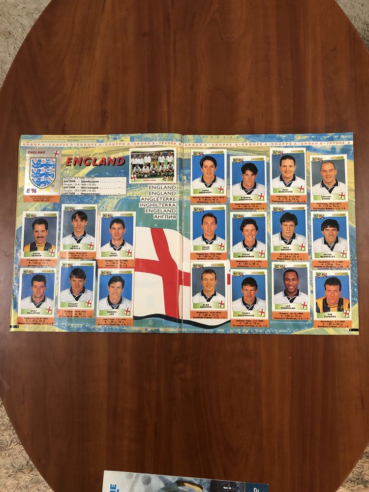 Альбом Panini EURO 96 + Альбом WC 98