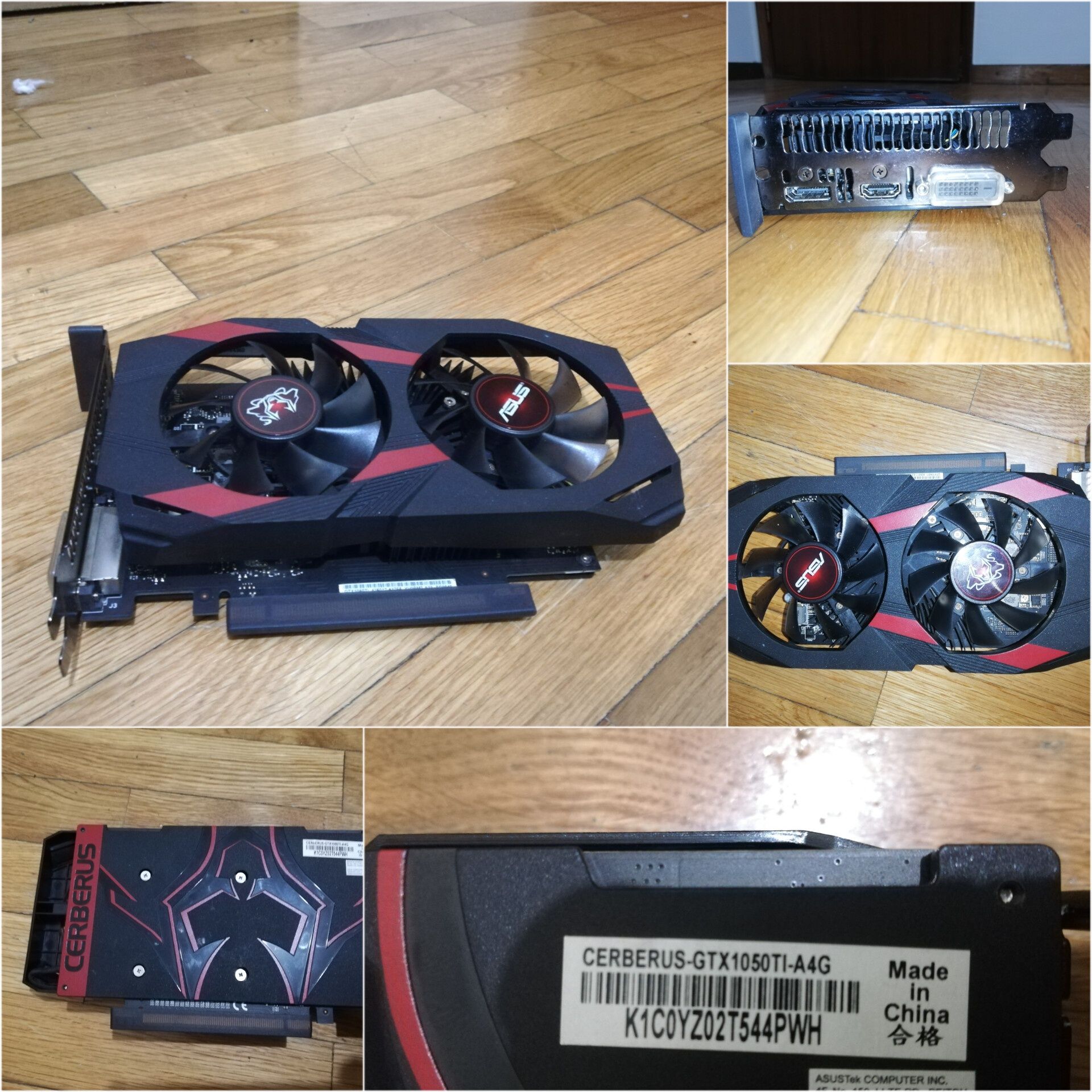 Placa gráfica Asus GeForce GTX1050 TI Cerberus OC 4GB GDDR5