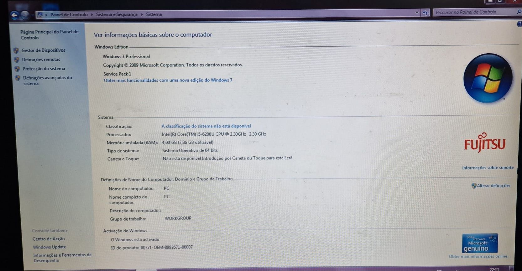 Fujitsu LifeBook A556