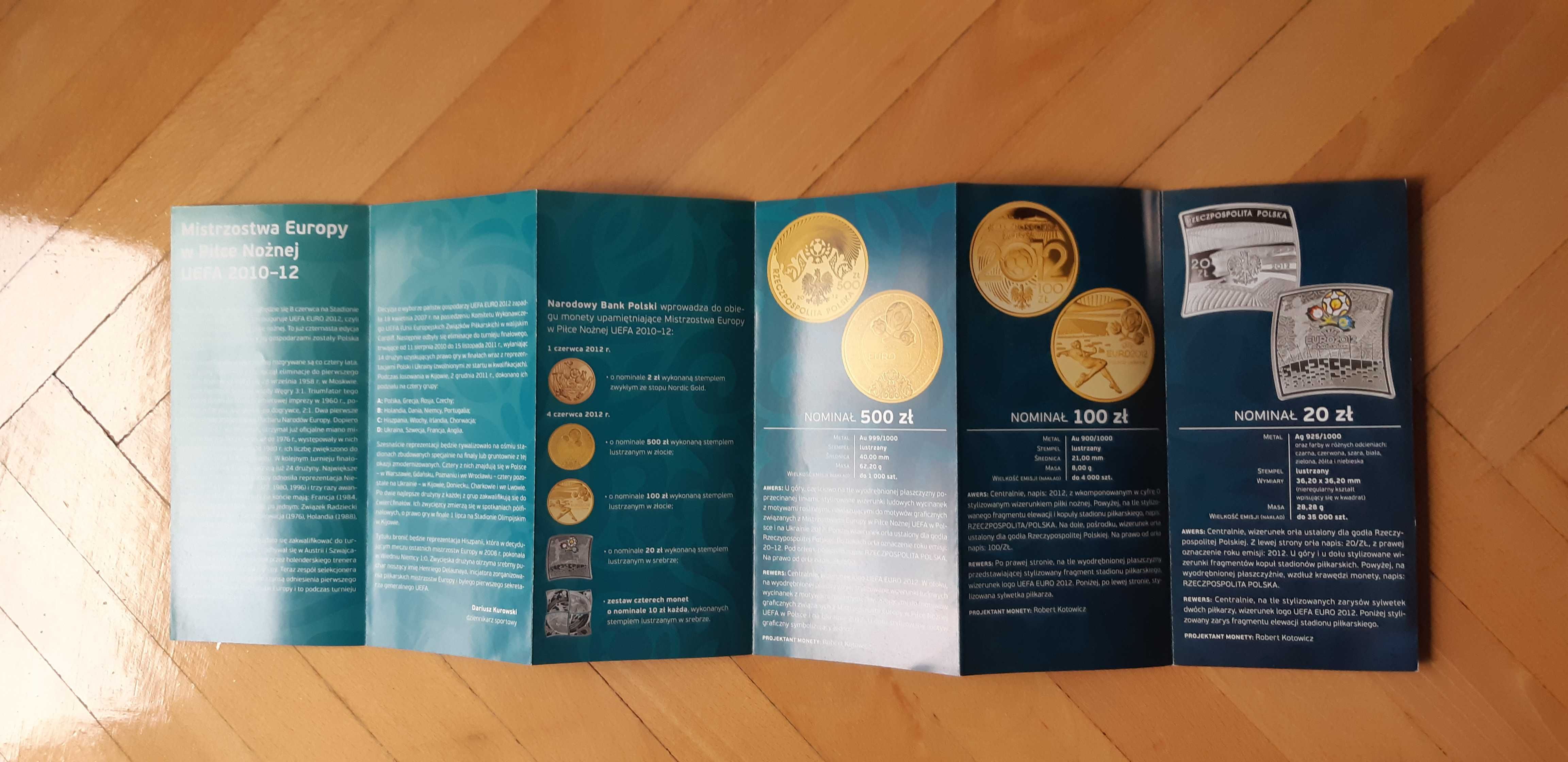 folder do monet Mistrzostwa Europy w piłce nożnej Uefa Euro 2012