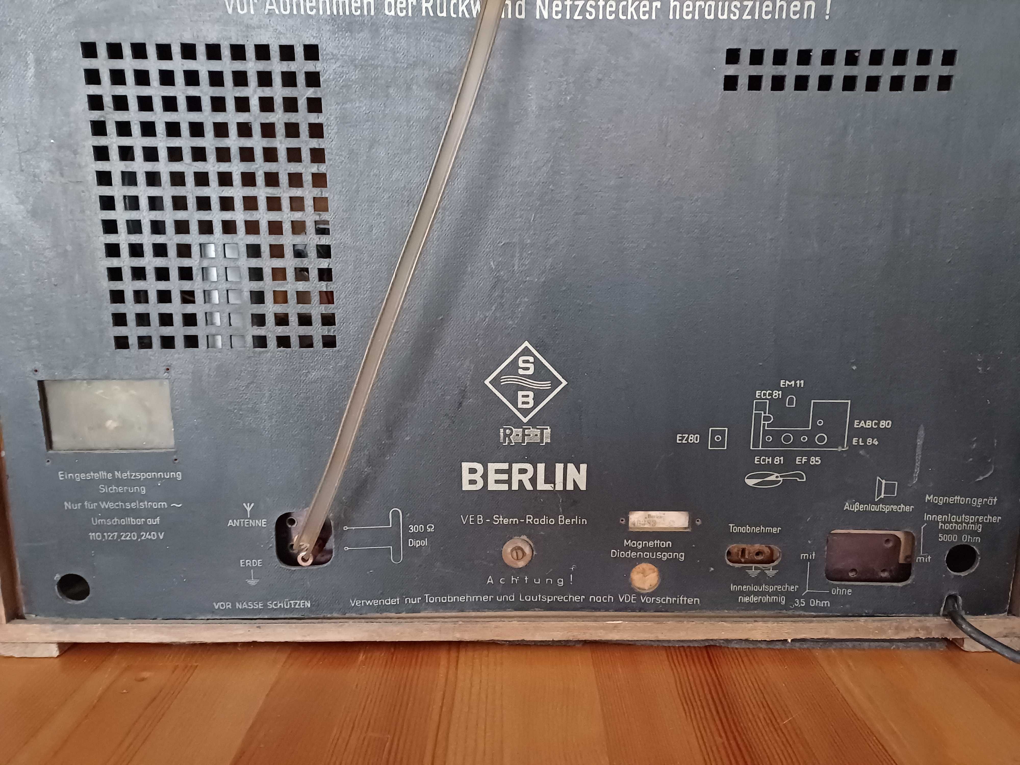 Stare radio lampowe RFT Berlin