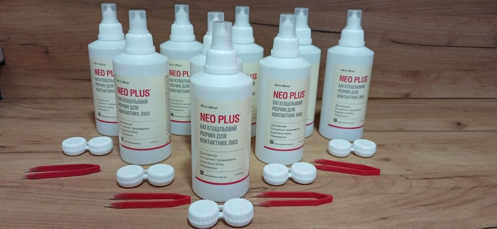 Розчин для контактних лінз Neo Plus 360ml + контейнер