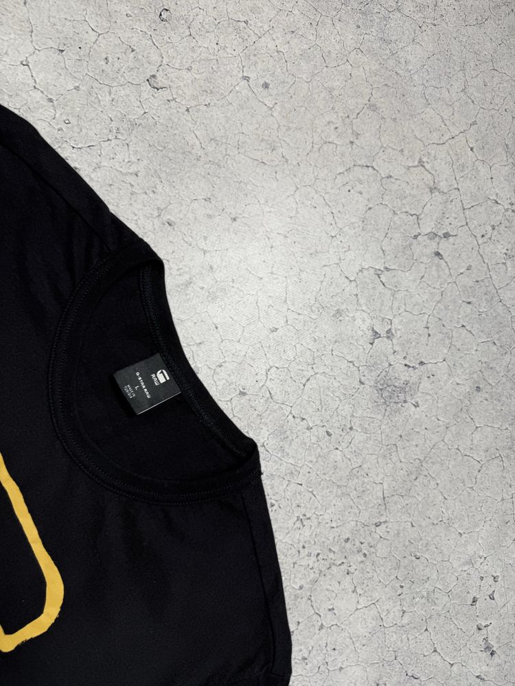 Мужская Футболка G Star Raw С Большим Логотипом Оригинал Идеал M-L