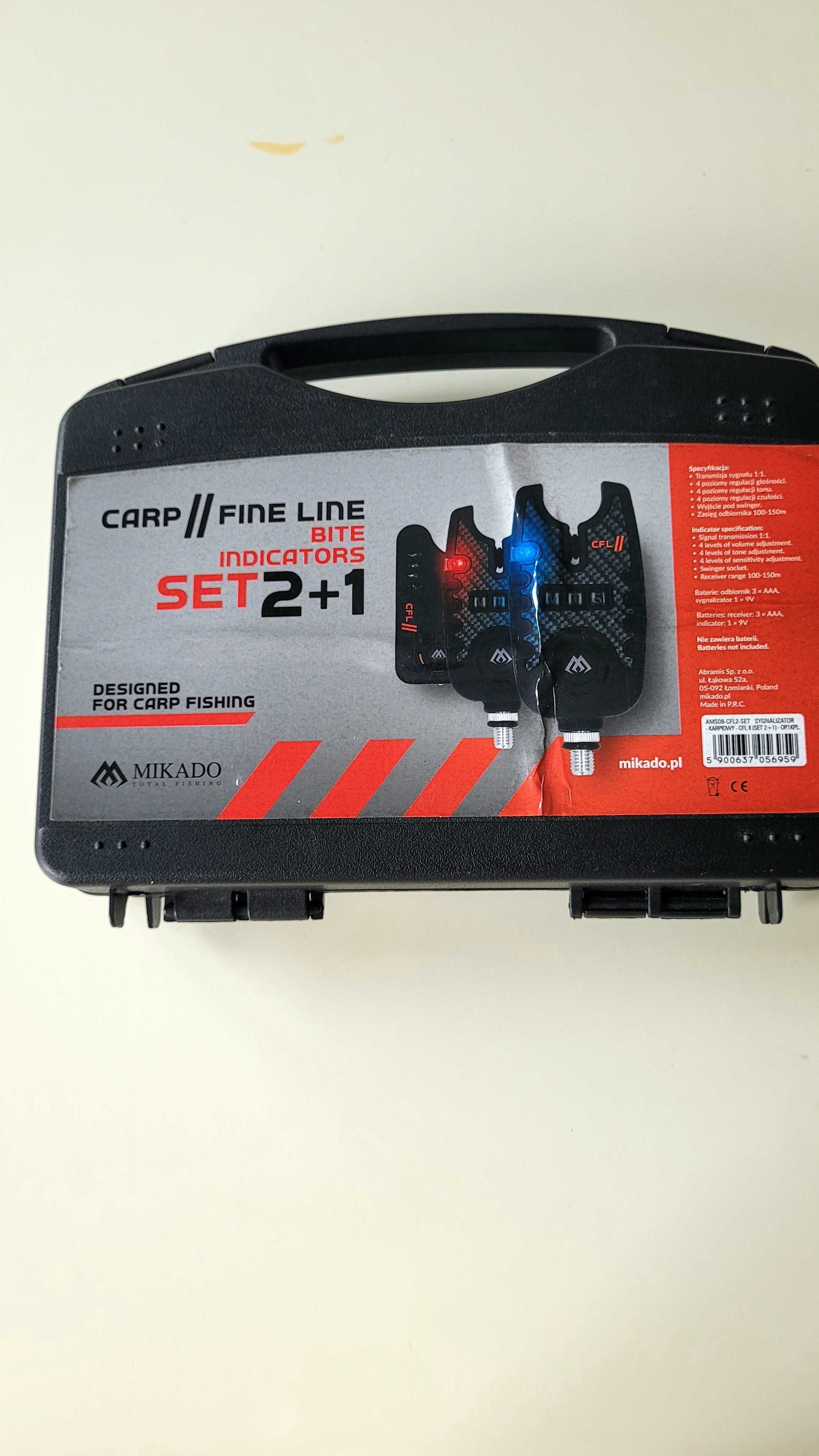 MIKADO sygnalizator karpiowy (SET 2+1) AMS08-CFL2-SET