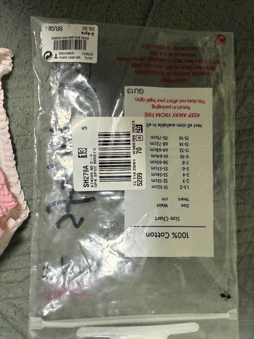 новый комплект трусиков трусы для девочки 3-4 года