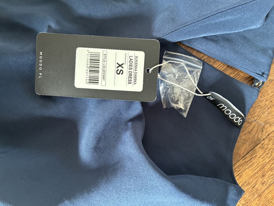 Granatowa sukienka moodo xs nowa z metką